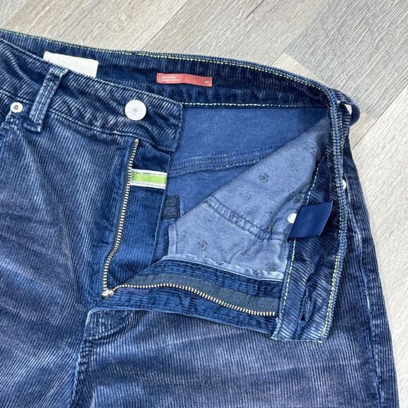 Anthropologie Pilcro The Vintage Straight Cropped Corduroy Pants Blue 27 - Picture 6 of 15